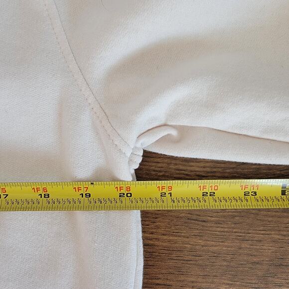 Peanuts Snoopy Woodstock Christmas Holiday Zip Hoodie Merry & Bright Cream Sz M - Picture 6 of 10